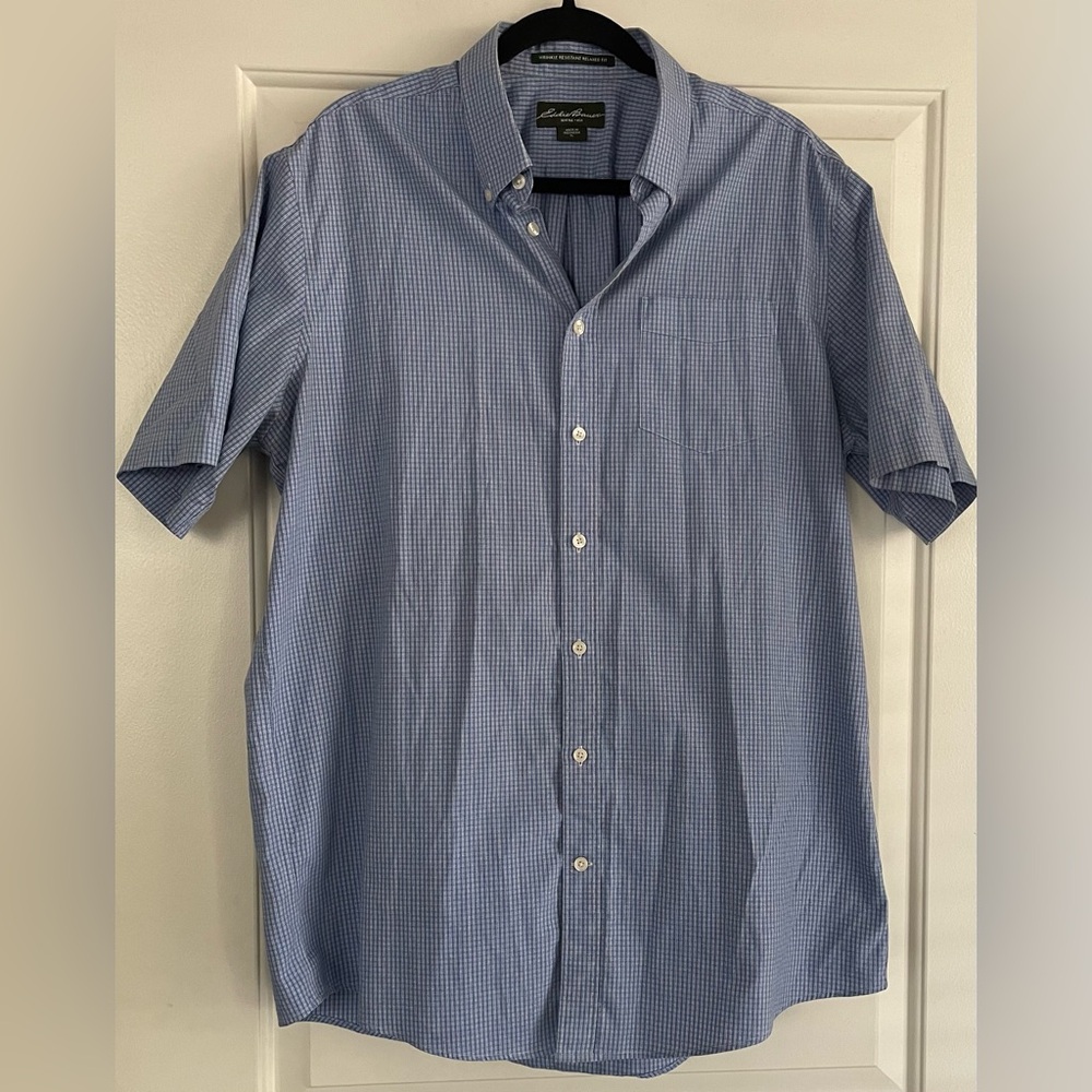 Eddie Bauer Blue Gingham Men's Shirt